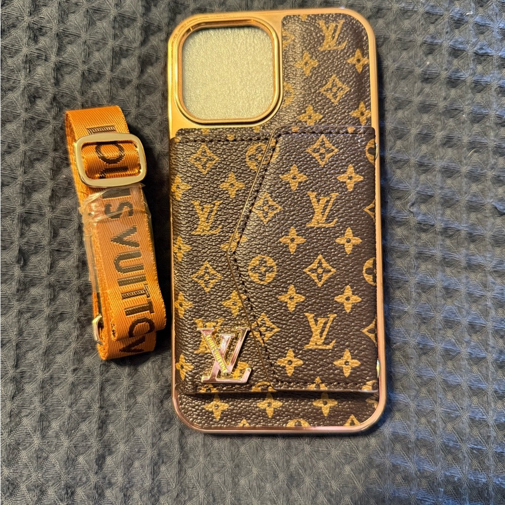 Louis Vuitton Brown Monogram Phone Case with Strap